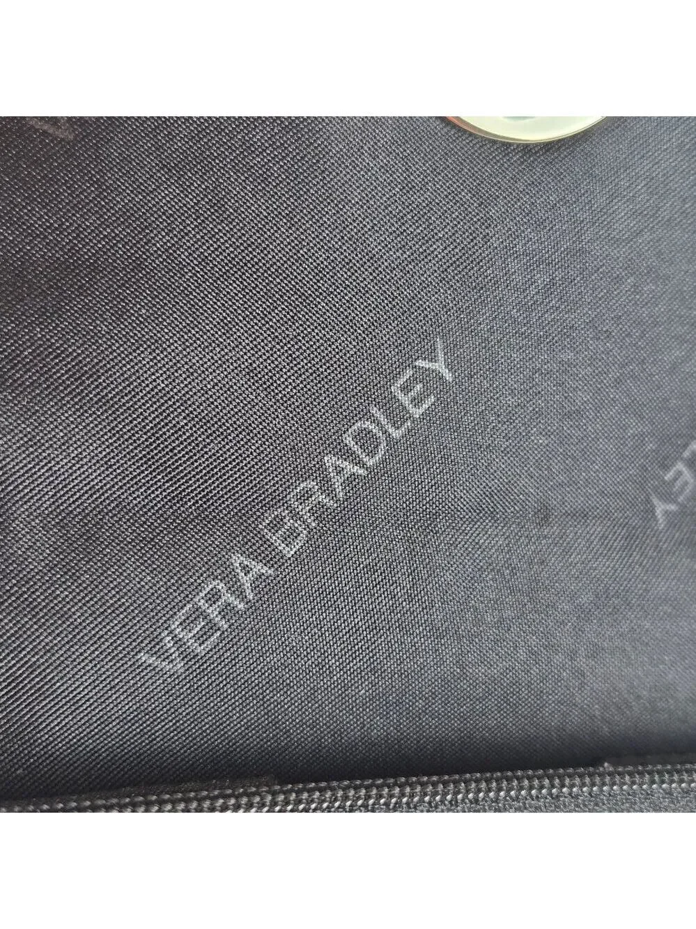 Vera Bradley Black White Gray Cotton Quilted Wallet Wristlet Turnlock Closure - Picture 10 of 11